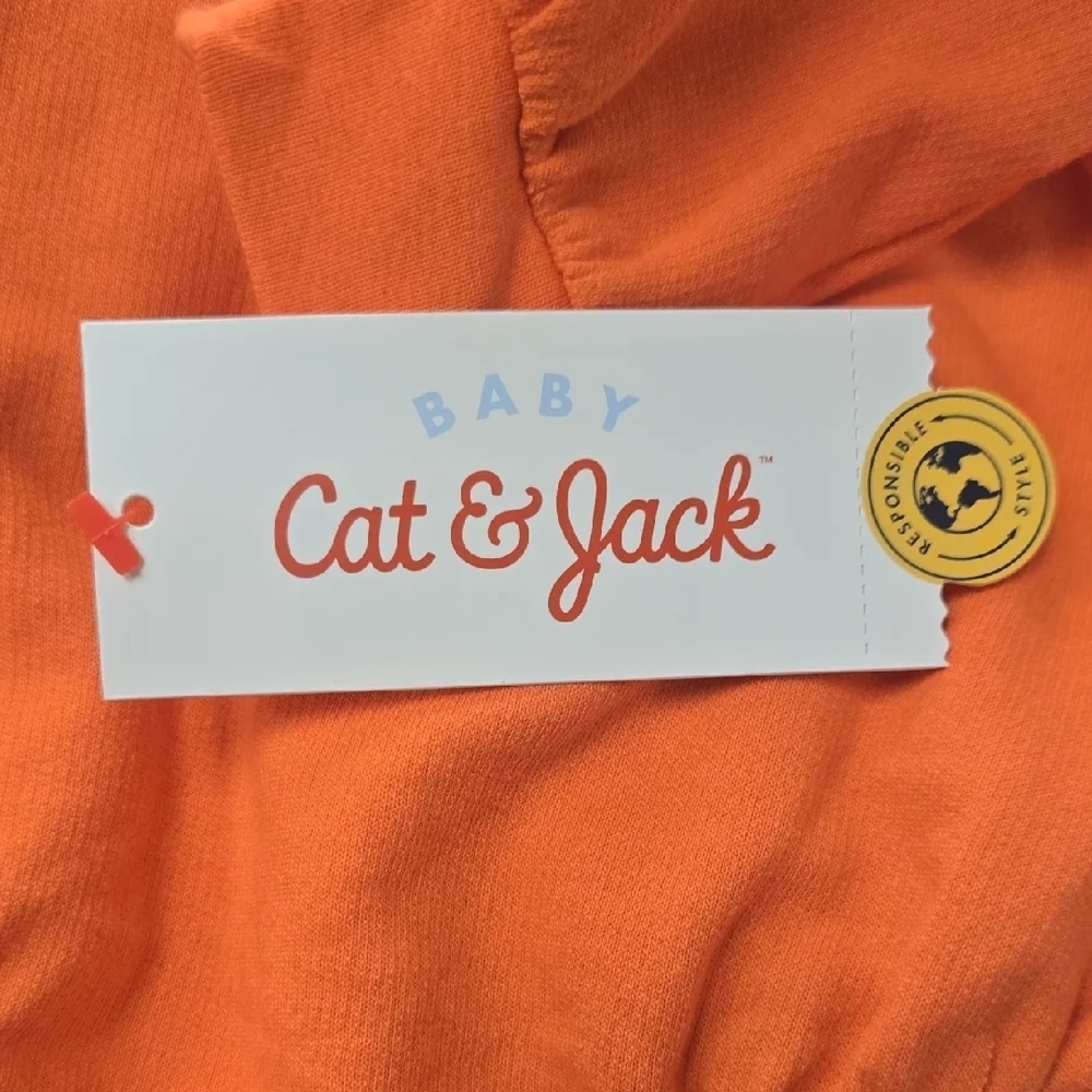 Infant Orange Pumpkin Halloween Bodysuit & Stripe Pants | Cat & Jack | Newborn